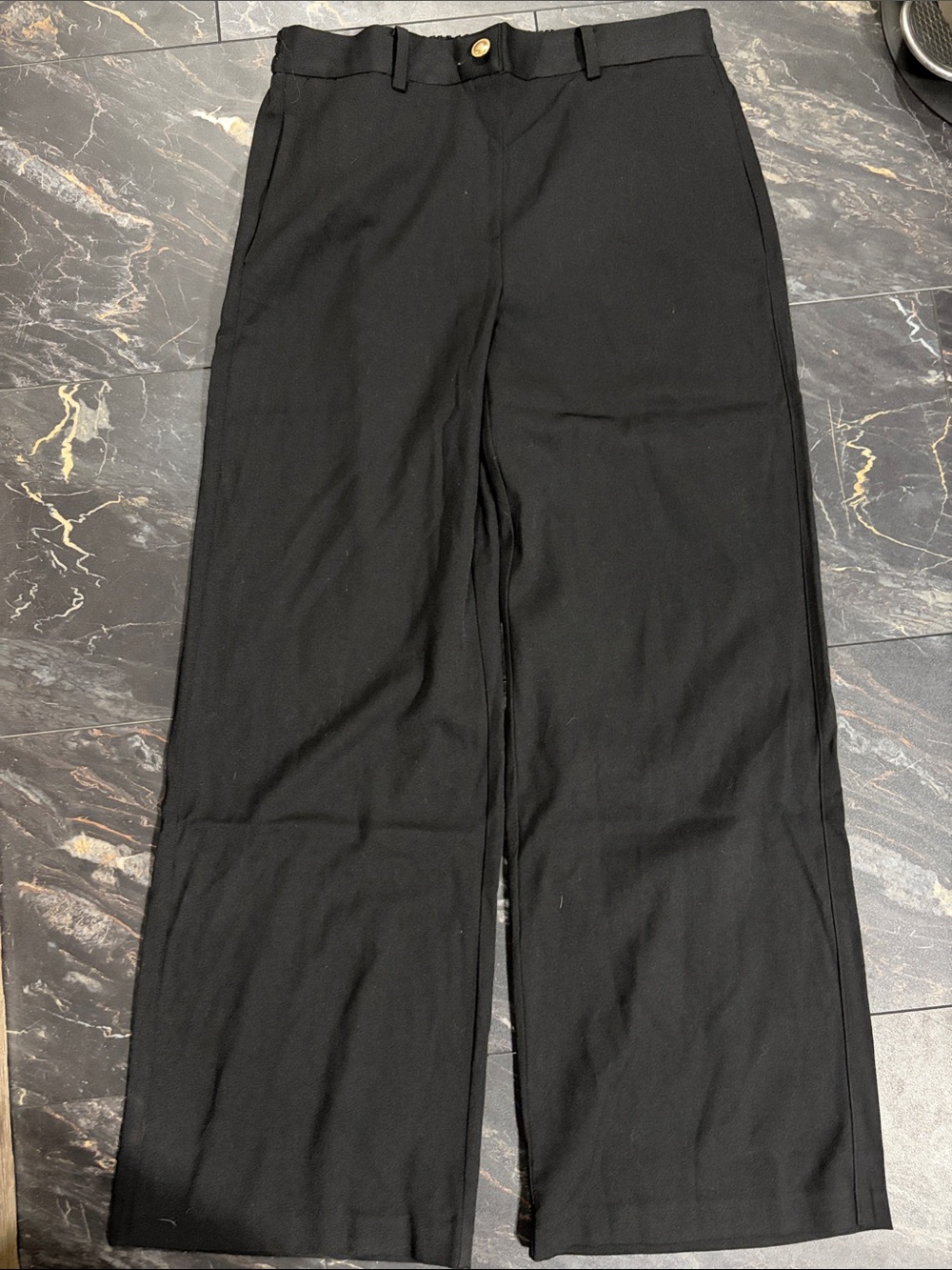 MICHAEL Michael Kors Black Wide Leg Linen Dress Pants Medium